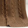 Light Brown Strip 100% Cotton Throw (7593450143944)